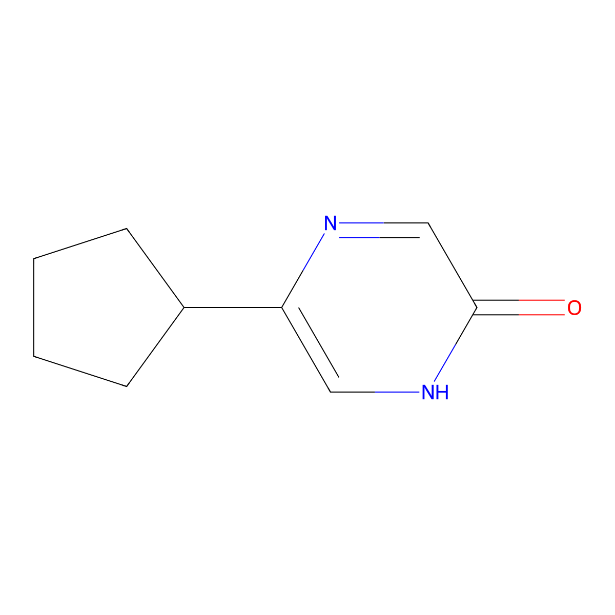 5-Cyclopentylpyrazin-2-OL molecular structure, CAS 1159817-72-7