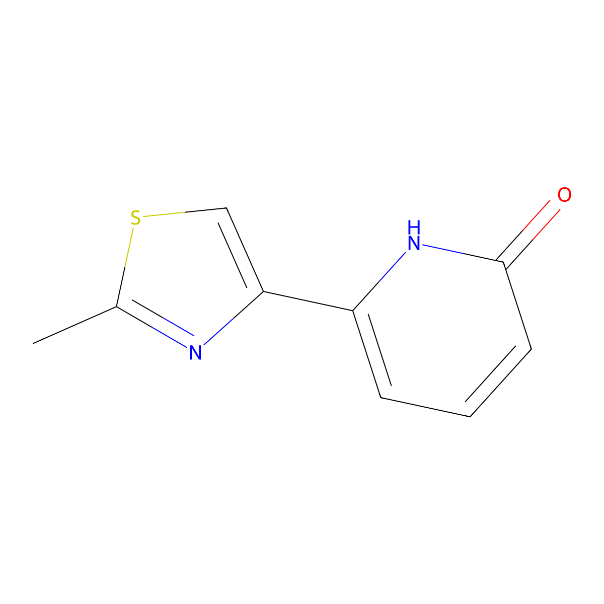 2-Hydroxy-6-(2-methylthiazol-4-yl)pyridine molecular structure, CAS 1159817-74-9