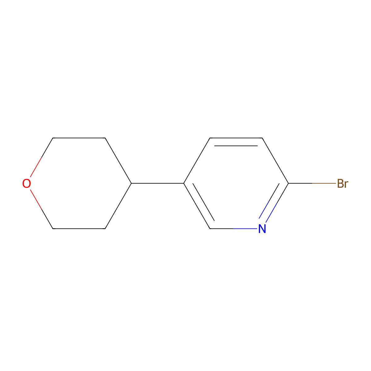 2-Bromo-5-(tetrahydropyran-4-YL)pyridine molecular structure, CAS 1159817-81-8