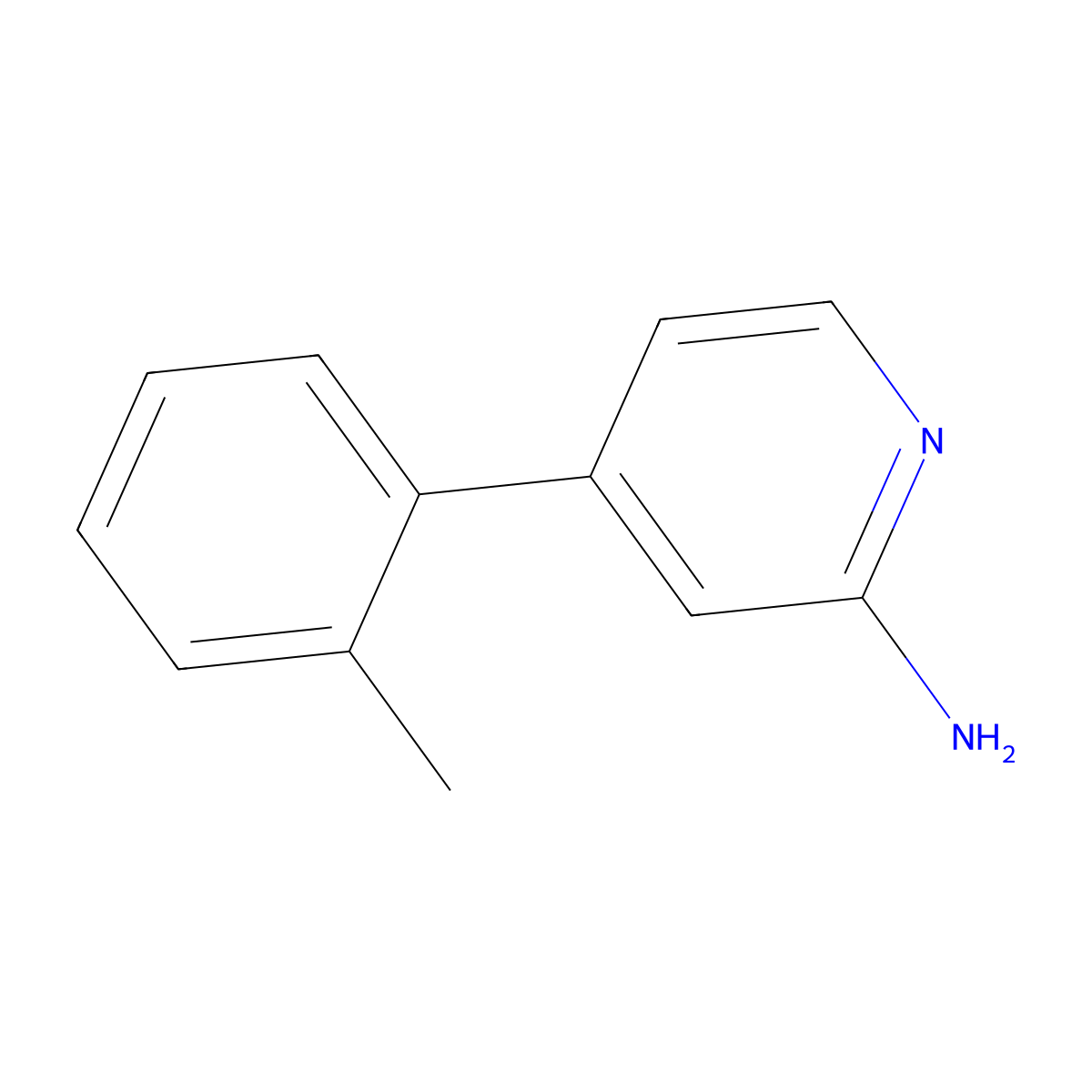 4-(2-Methylphenyl)pyridin-2-amine molecular structure, CAS 1159817-83-0