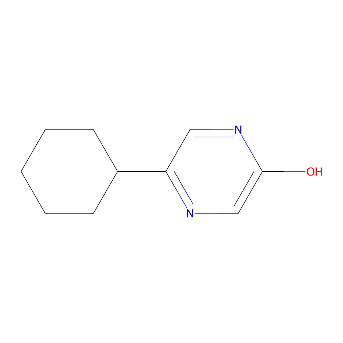 2-Hydroxy-5-(cyclohexyl)pyrazine molecular structure, CAS 1159817-92-1