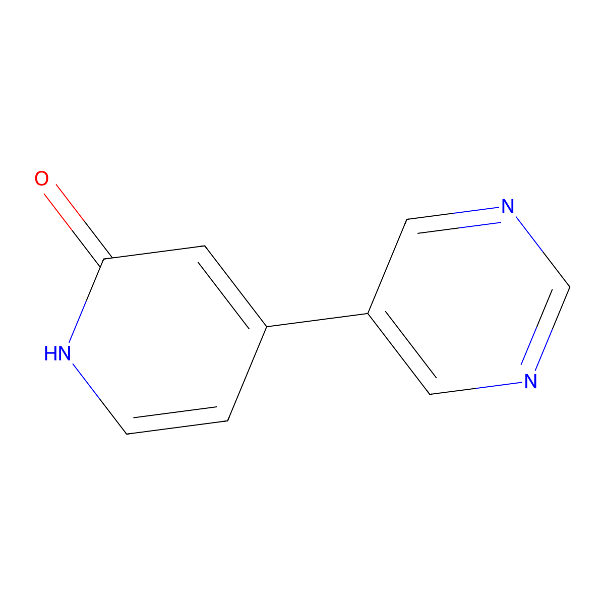 2-Hydroxy-4-(5-pyrimidyl)pyridine molecular structure, CAS 1159817-93-2