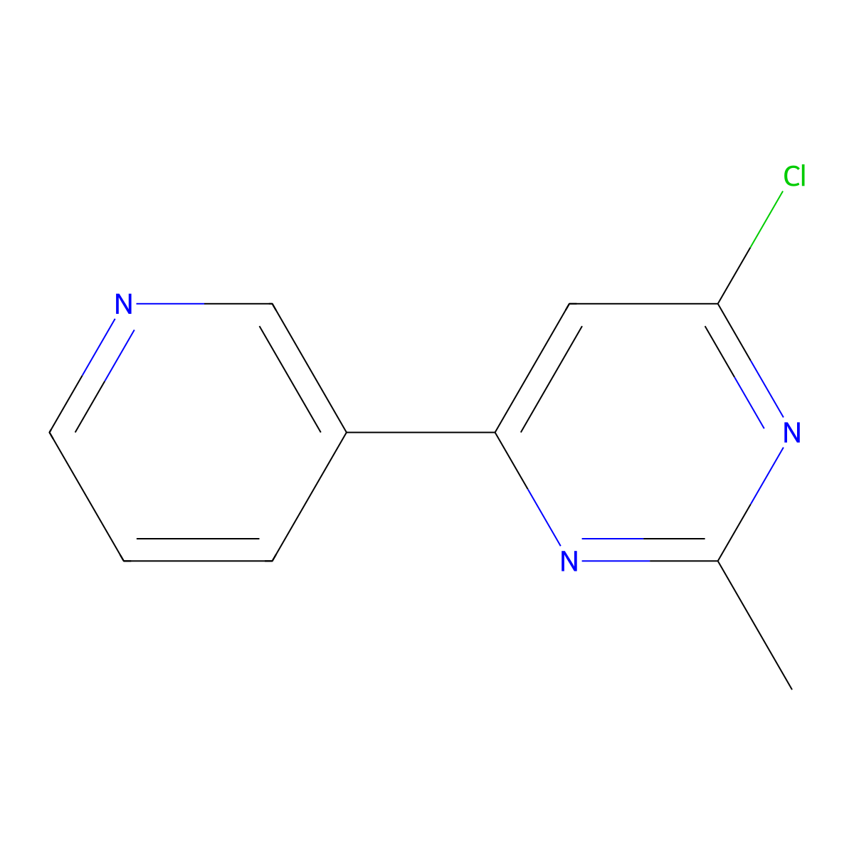 4-Chloro-2-methyl-6-(pyridin-3-yl)pyrimidine molecular structure, CAS 1159817-95-4