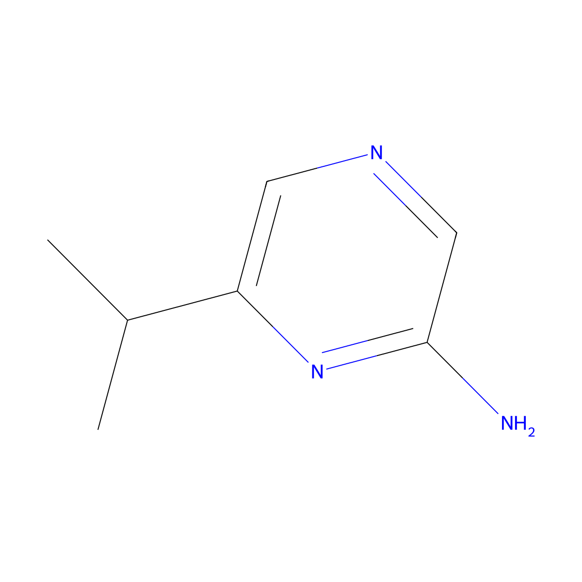 6-Isopropylpyrazin-2-amine molecular structure, CAS 1159818-00-4