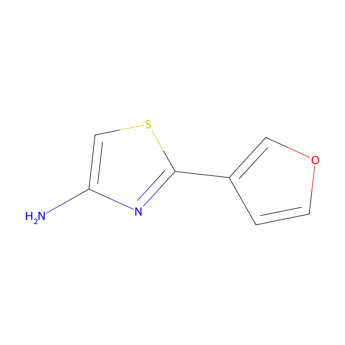 4-Amino-2-(3-furyl)thiazole molecular structure, CAS 1159818-02-6