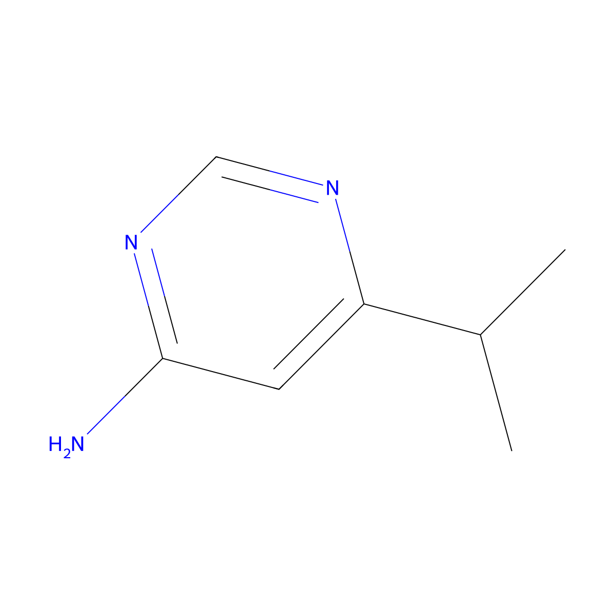 6-(Propan-2-yl)pyrimidin-4-amine molecular structure, CAS 1159818-06-0