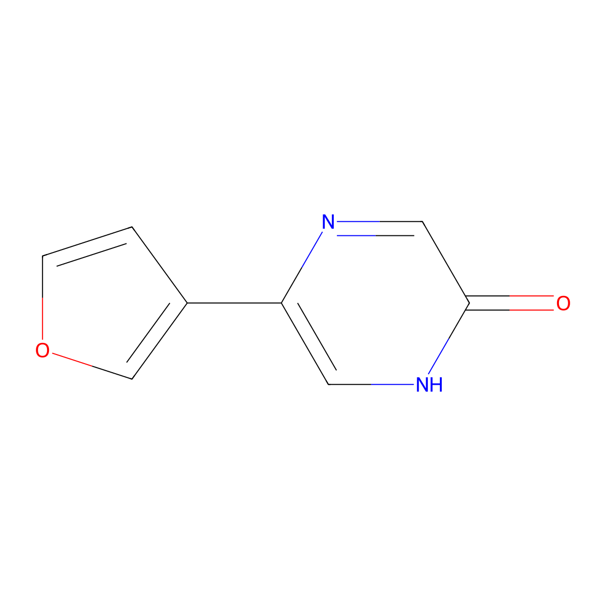 5-(3-Furanyl)-2(1H)-pyrazinone molecular structure, CAS 1159818-07-1
