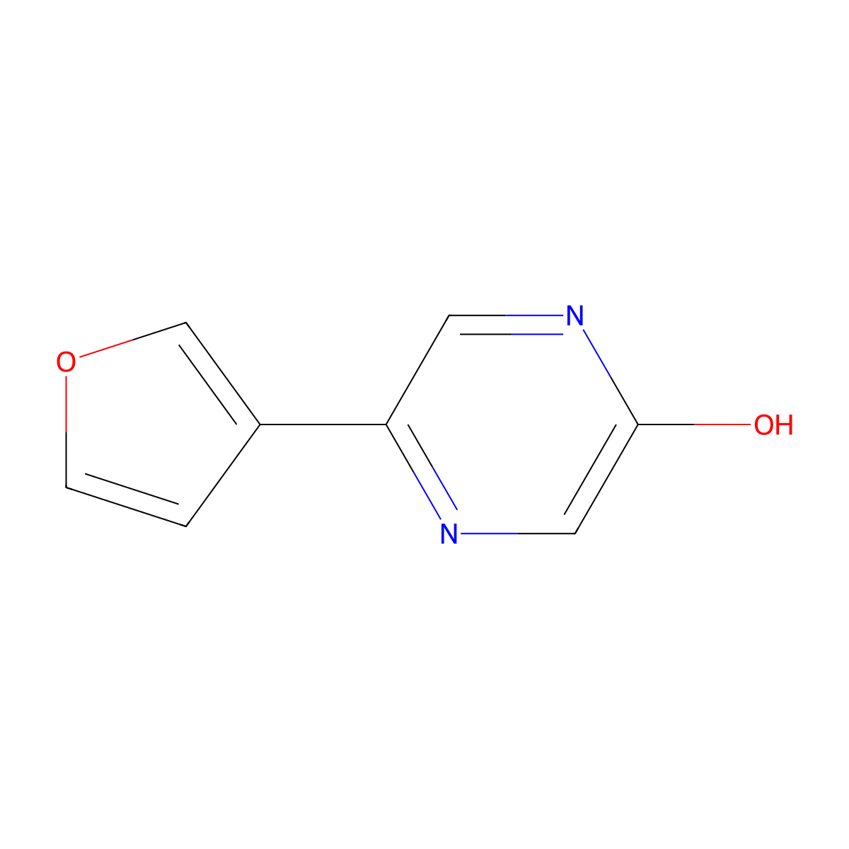 5-(3-Furanyl)-2(1H)-pyrazinone molecular structure, CAS 1159818-07-1