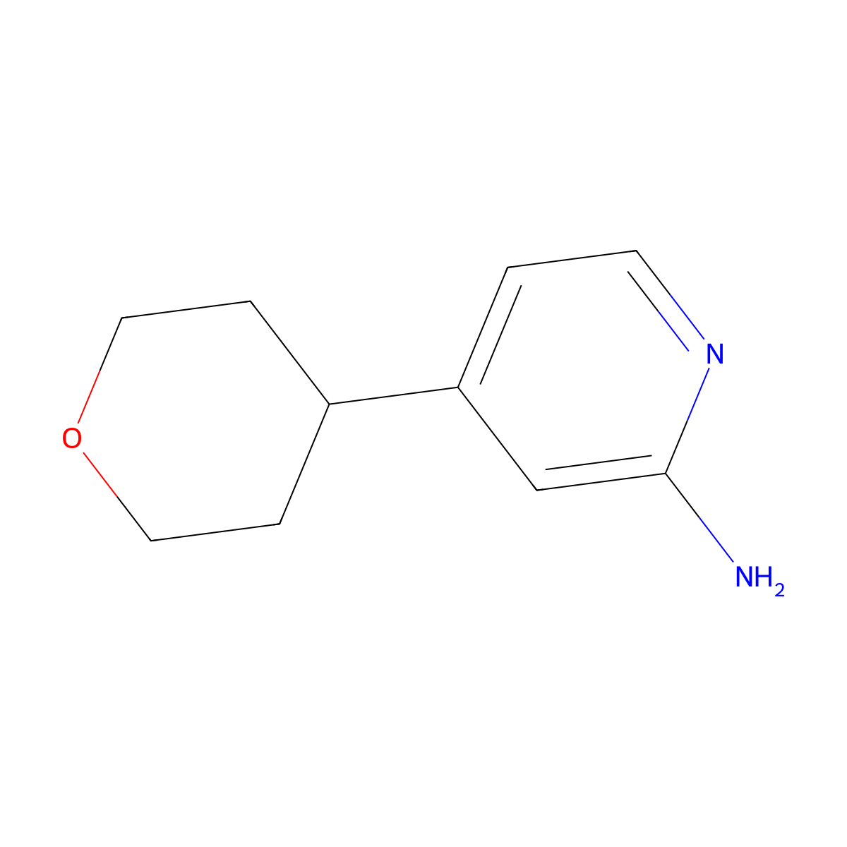 4-(Oxan-4-yl)pyridin-2-amine molecular structure, CAS 1159818-13-9