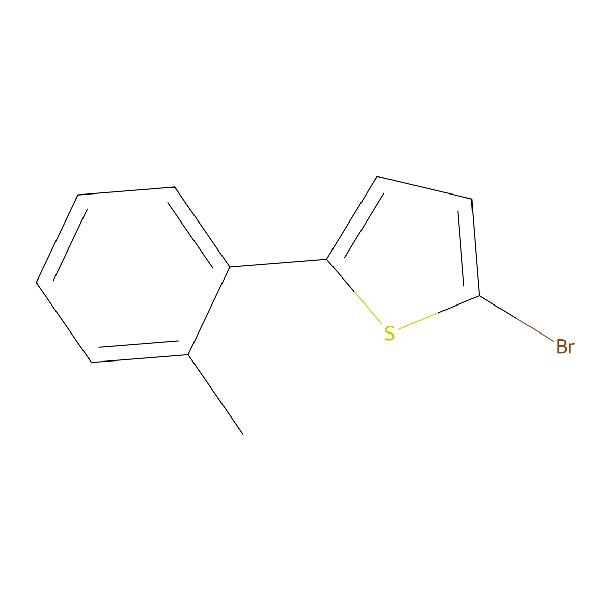 2-Bromo-5-(2-tolyl)thiophene molecular structure, CAS 1159818-14-0