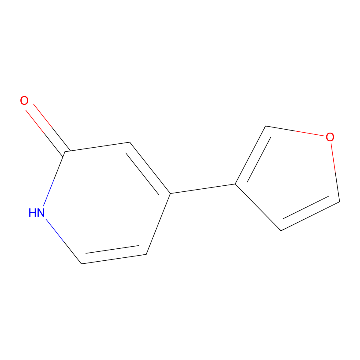 2-Hydroxy-4-(3-furyl)pyridine molecular structure, CAS 1159818-16-2