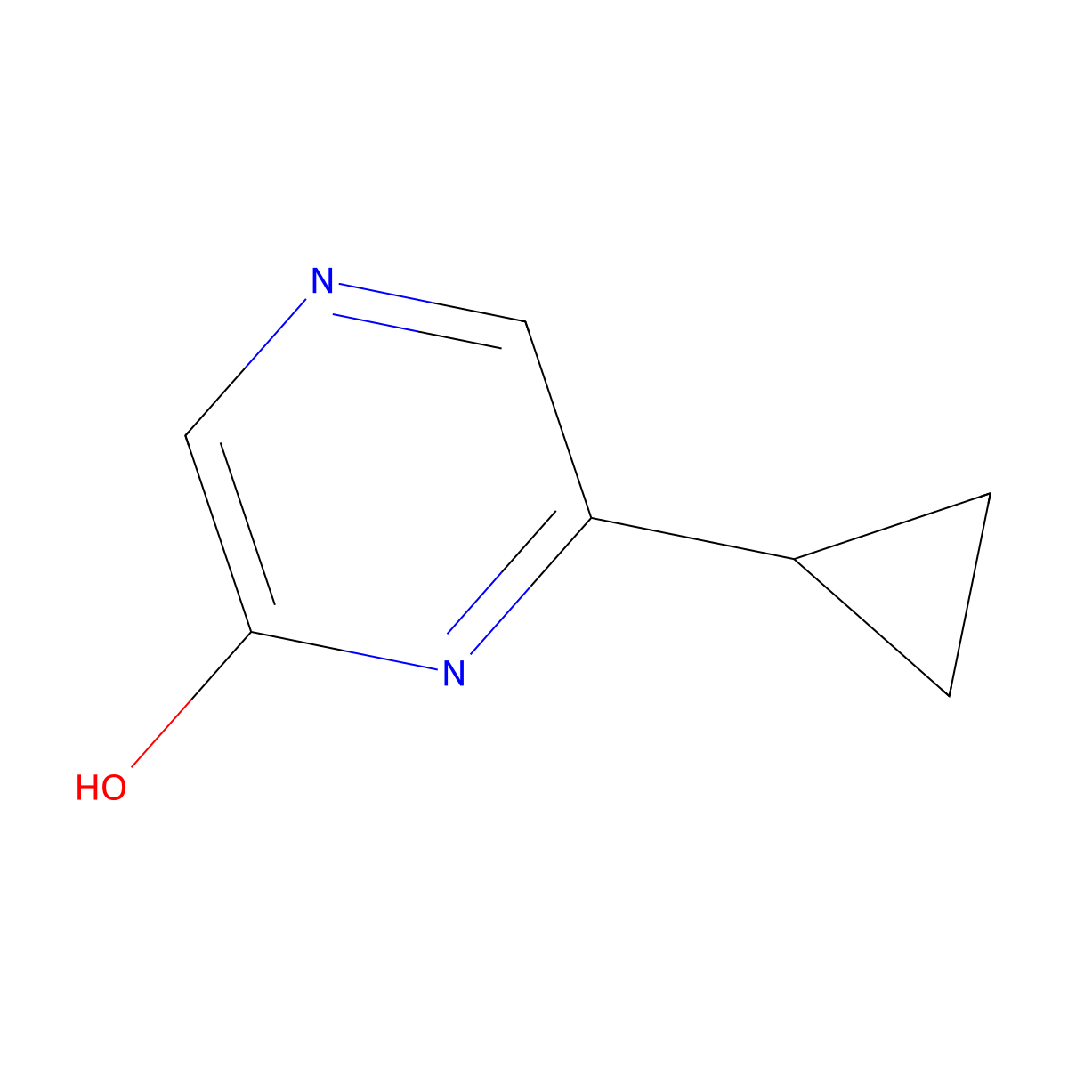 6-Cyclopropyl-pyrazin-2-ol molecular structure, CAS 1159818-19-5