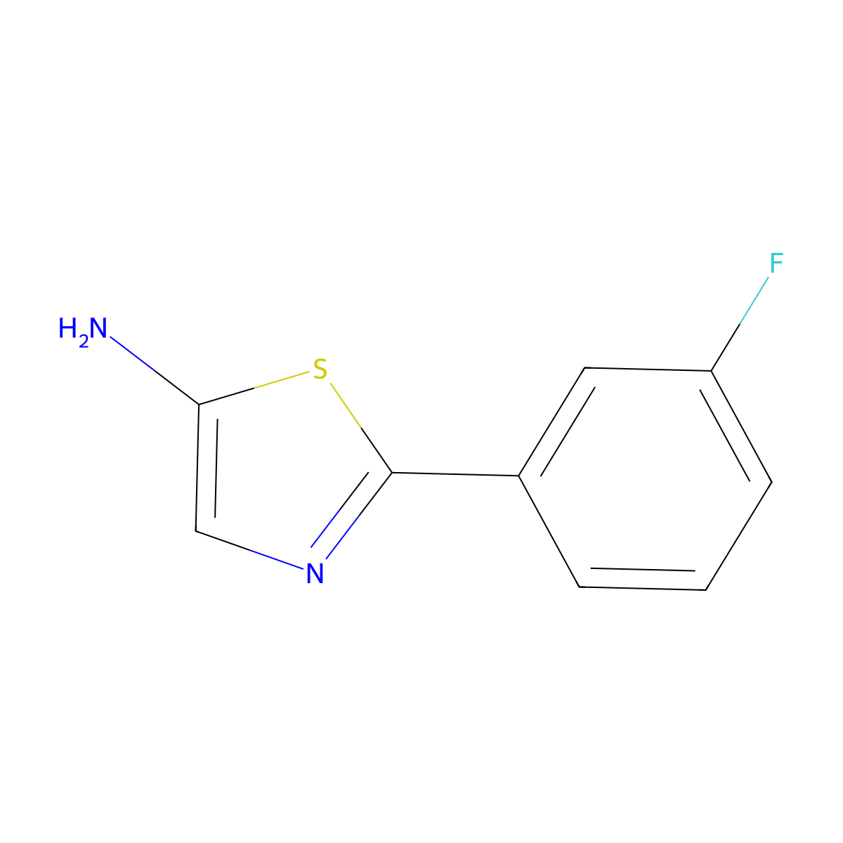 2-(3-Fluorophenyl)thiazol-5-amine molecular structure, CAS 1159818-22-0