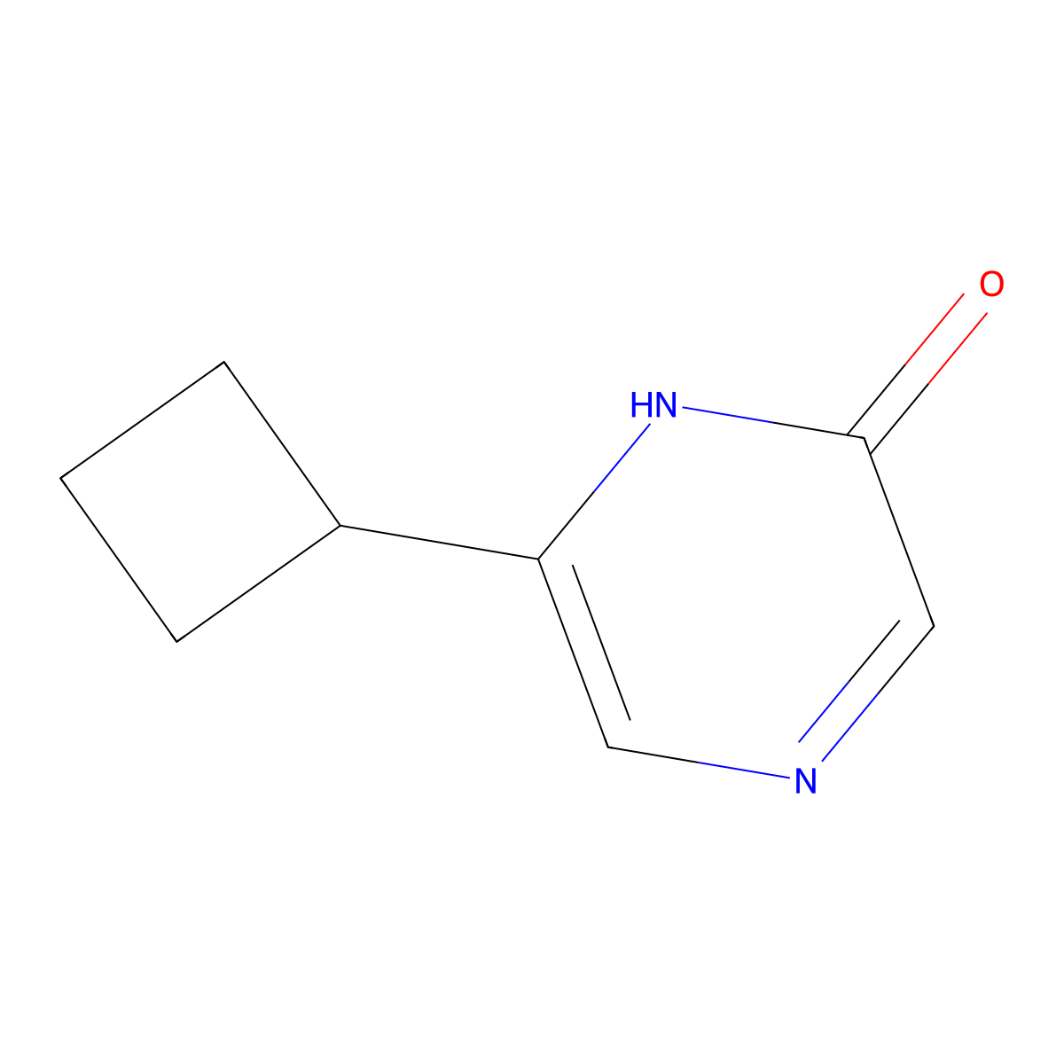 2-Hydroxy-6-(cyclobutyl)pyrazine molecular structure, CAS 1159818-28-6