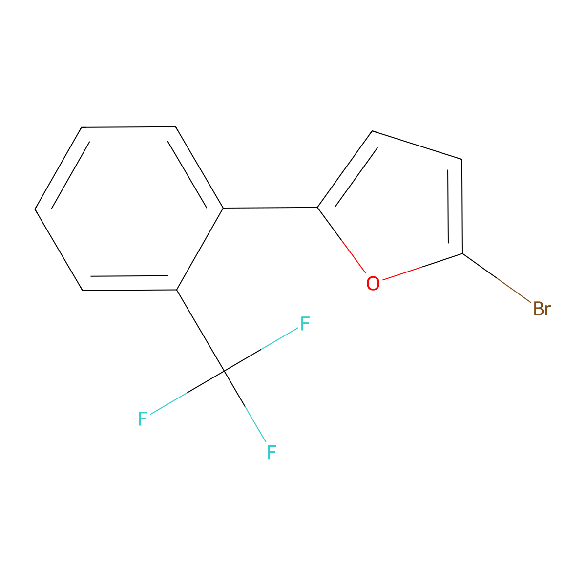 2-Bromo-5-(2-trifluoromethylphenyl)furan molecular structure, CAS 1159818-31-1