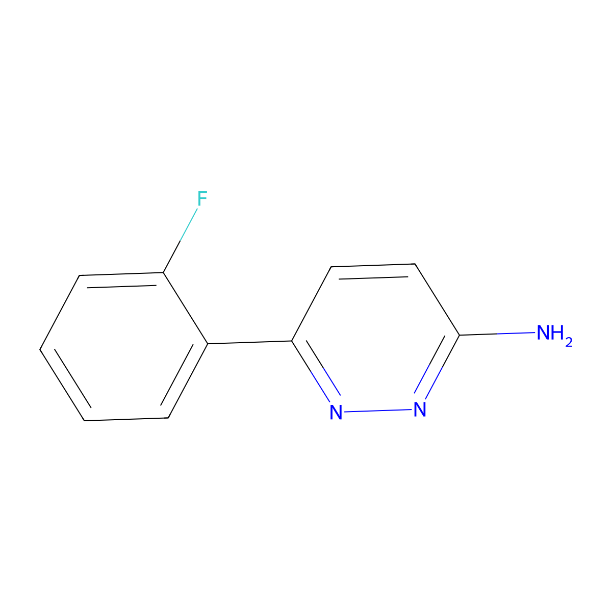 6-(2-Fluorophenyl)pyridazin-3-amine molecular structure, CAS 1159818-36-6