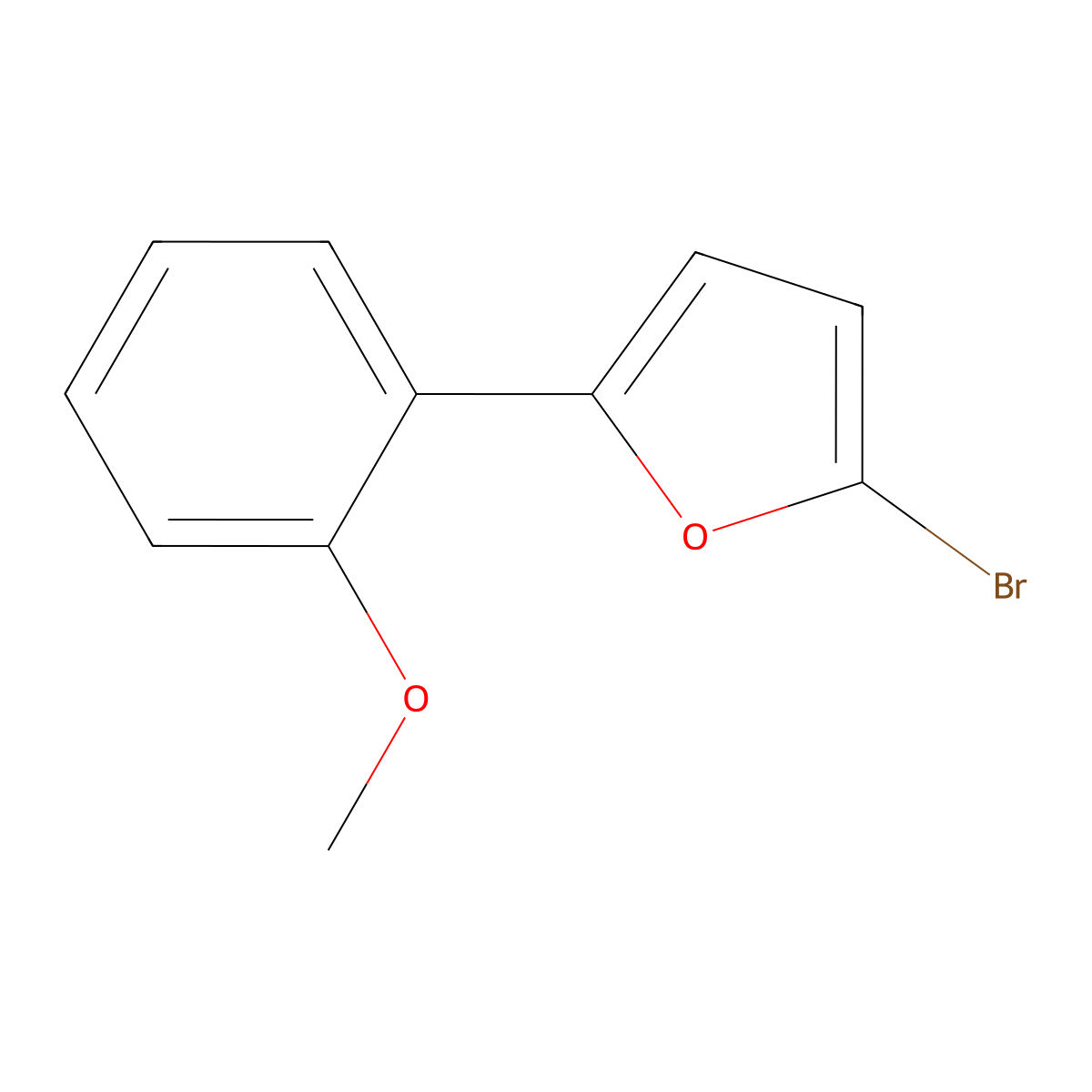 2-Bromo-5-(2-methoxyphenyl)furan molecular structure, CAS 1159818-37-7