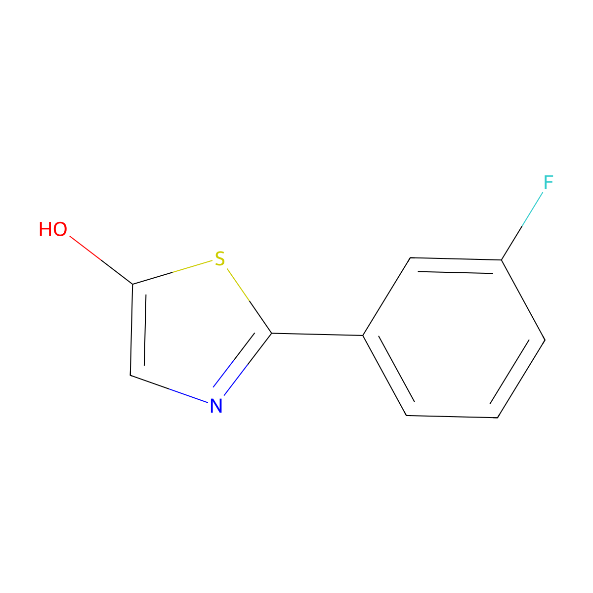 2-(3-Fluorophenyl)-5-hydroxythiazole molecular structure, CAS 1159818-41-3