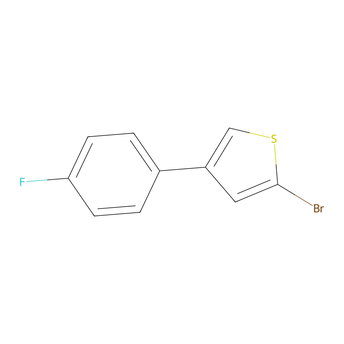 2-Bromo-4-(4-fluorophenyl)thiophene molecular structure, CAS 1159818-44-6