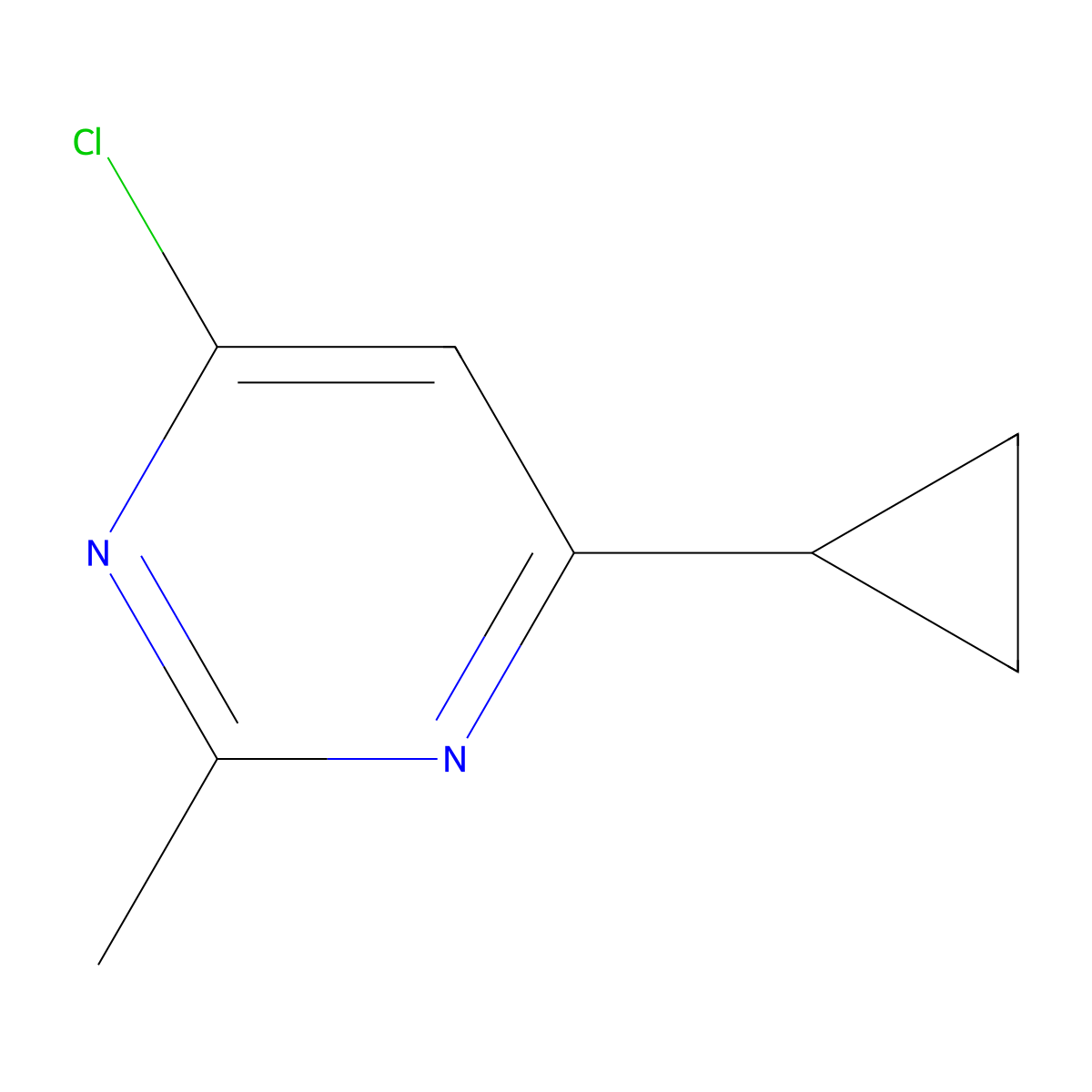 4-Chloro-6-cyclopropyl-2-methylpyrimidine molecular structure, CAS 1159818-45-7