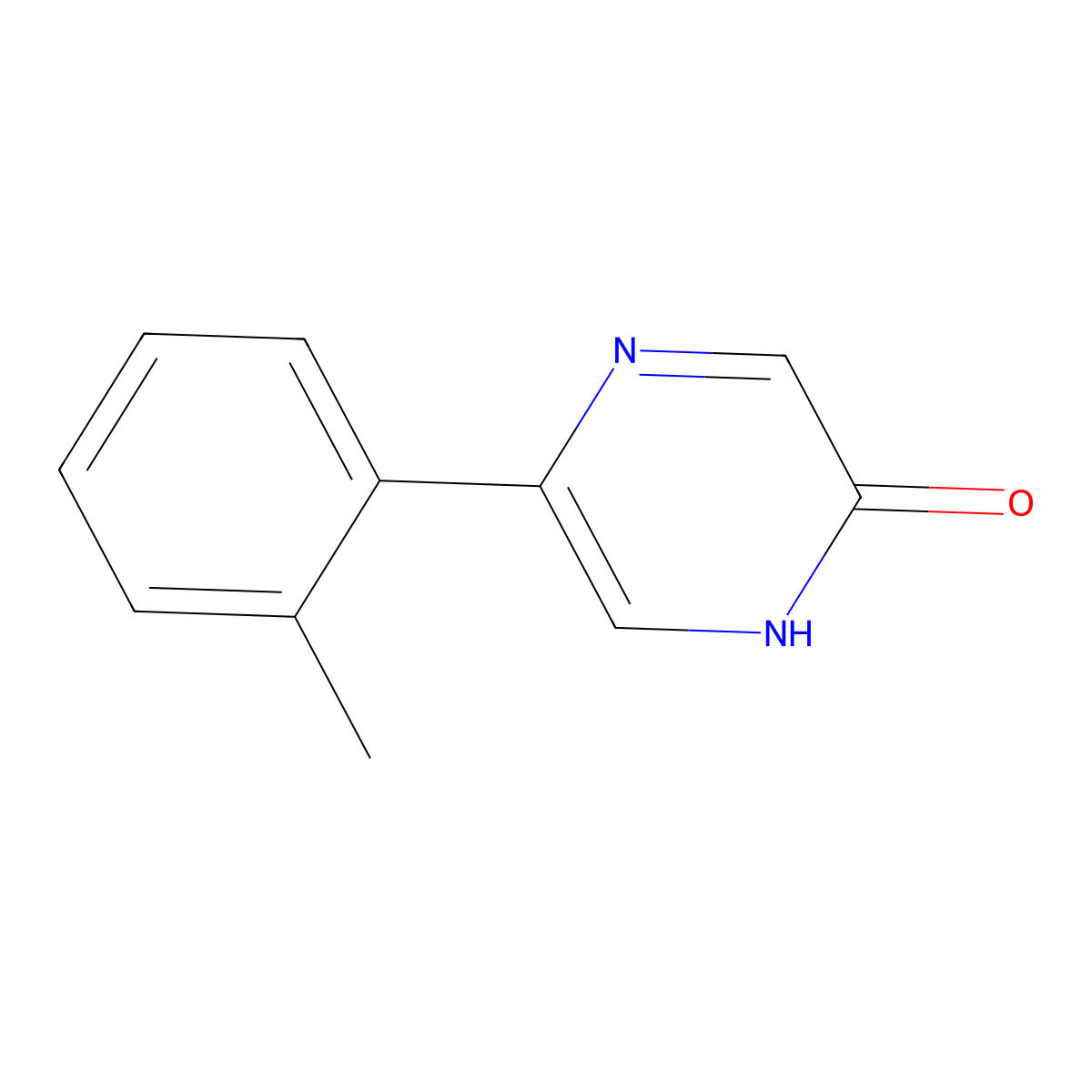5-(2-Methylphenyl)pyrazin-2-OL molecular structure, CAS 1159818-46-8