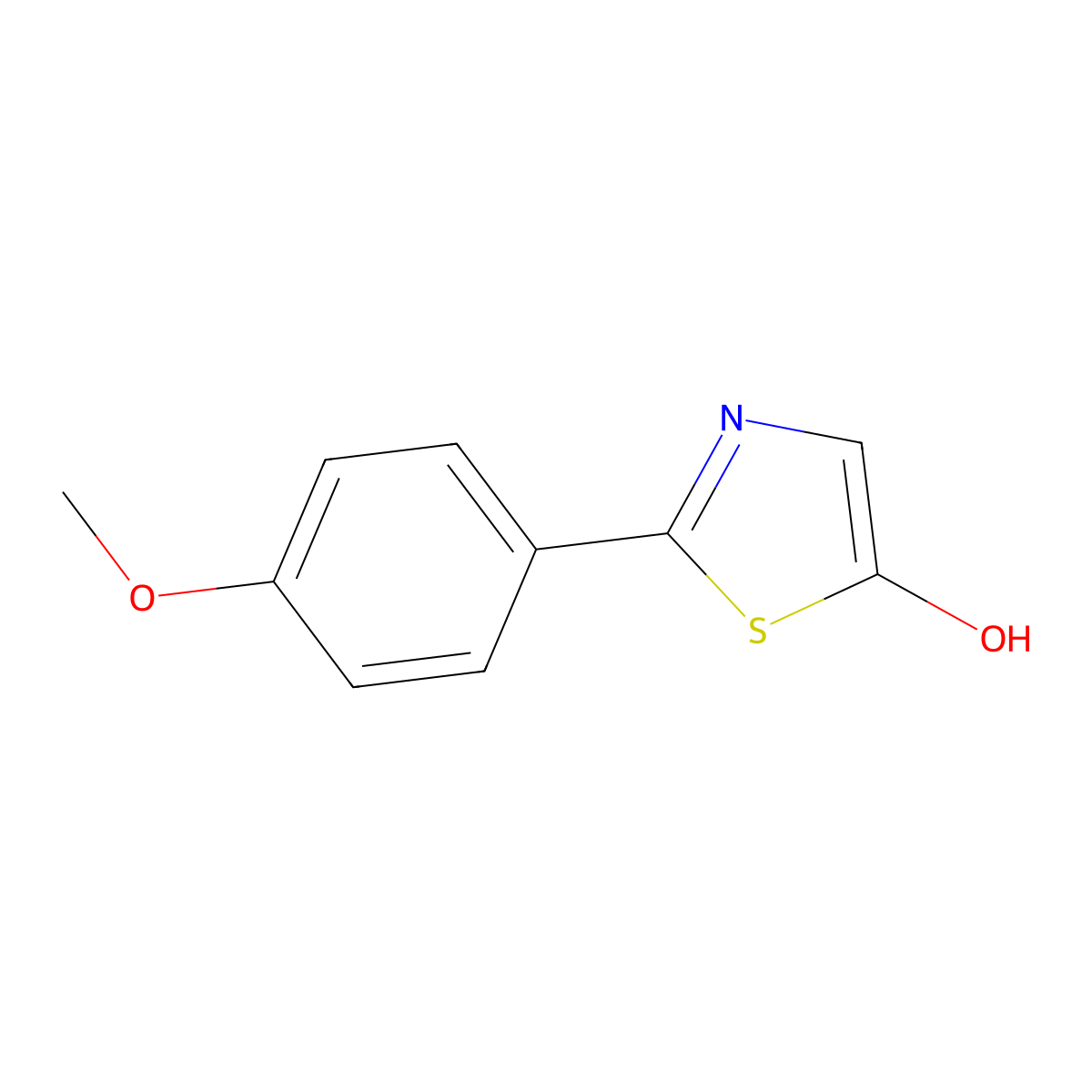 2-(4-Methoxyphenyl)-5-hydroxythiazole molecular structure, CAS 1159818-51-5