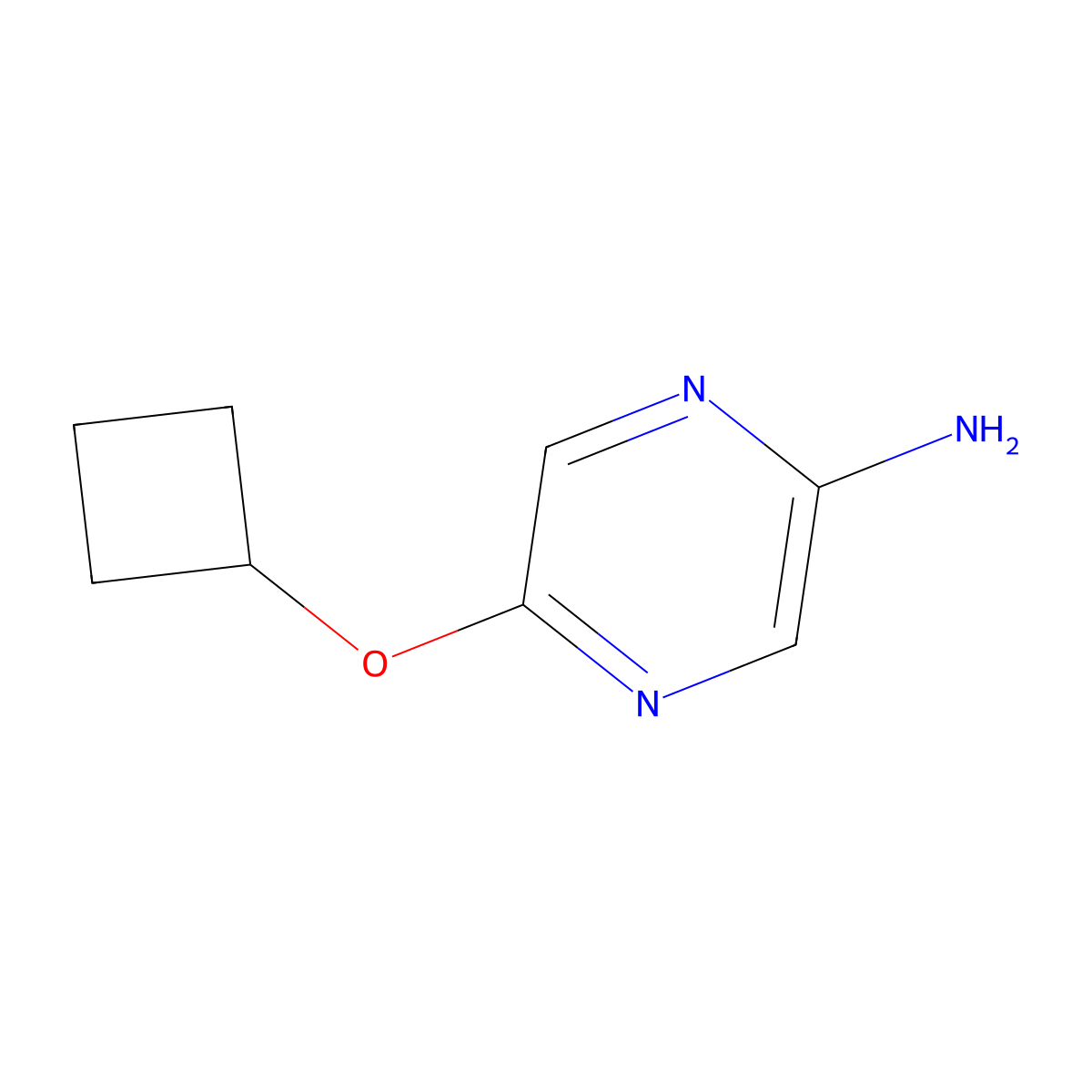 2-Amino-5-(cyclobutoxy)pyrazine molecular structure, CAS 1159818-56-0