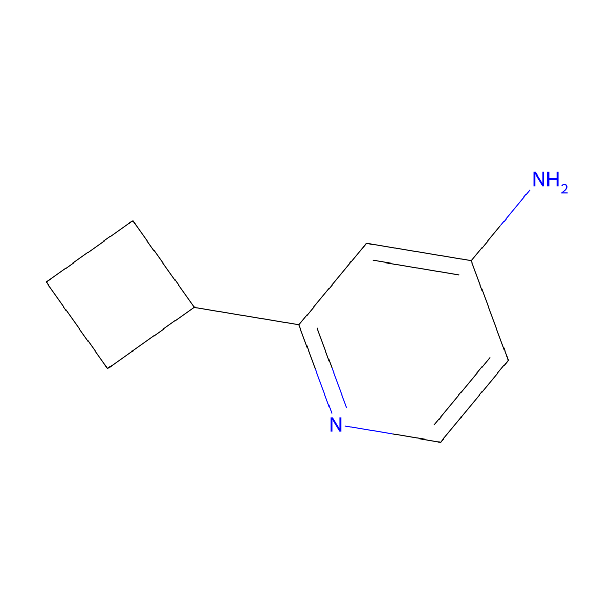 2-Cyclobutylpyridin-4-amine molecular structure, CAS 1159818-59-3