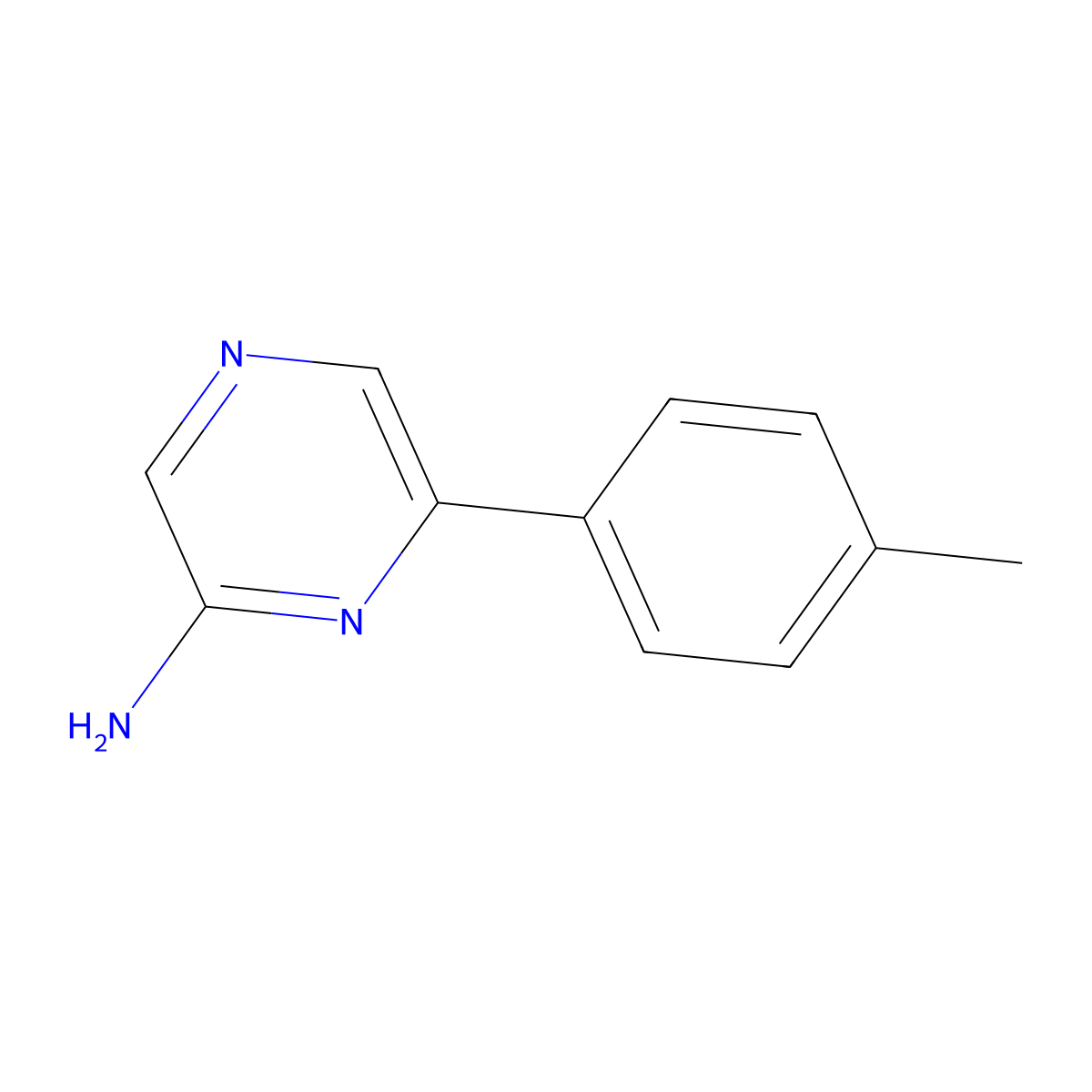6-(4-Methylphenyl)-2-pyrazinamine molecular structure, CAS 1159818-63-9