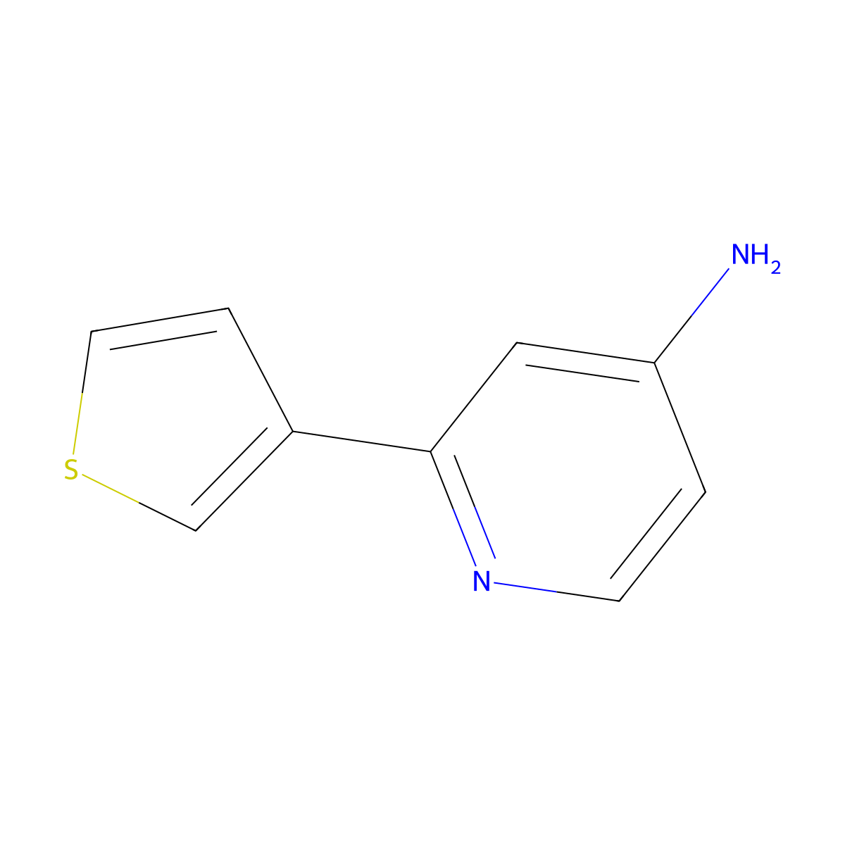 2-(Thiophen-3-yl)pyridin-4-amine molecular structure, CAS 1159818-65-1