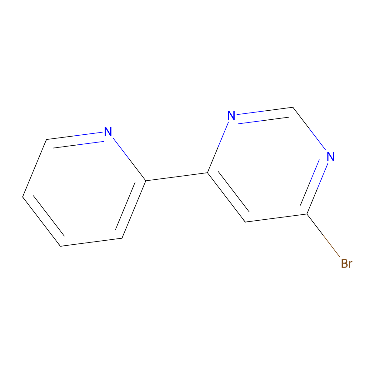 4-Bromo-6-(2-pyridyl)pyrimidine molecular structure, CAS 1159818-66-2