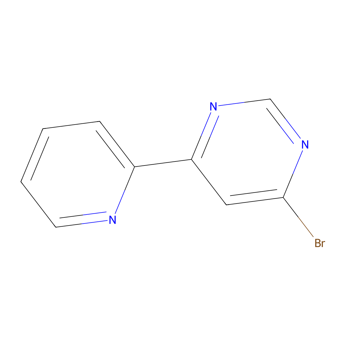 4-Bromo-6-(2-pyridyl)pyrimidine molecular structure, CAS 1159818-66-2