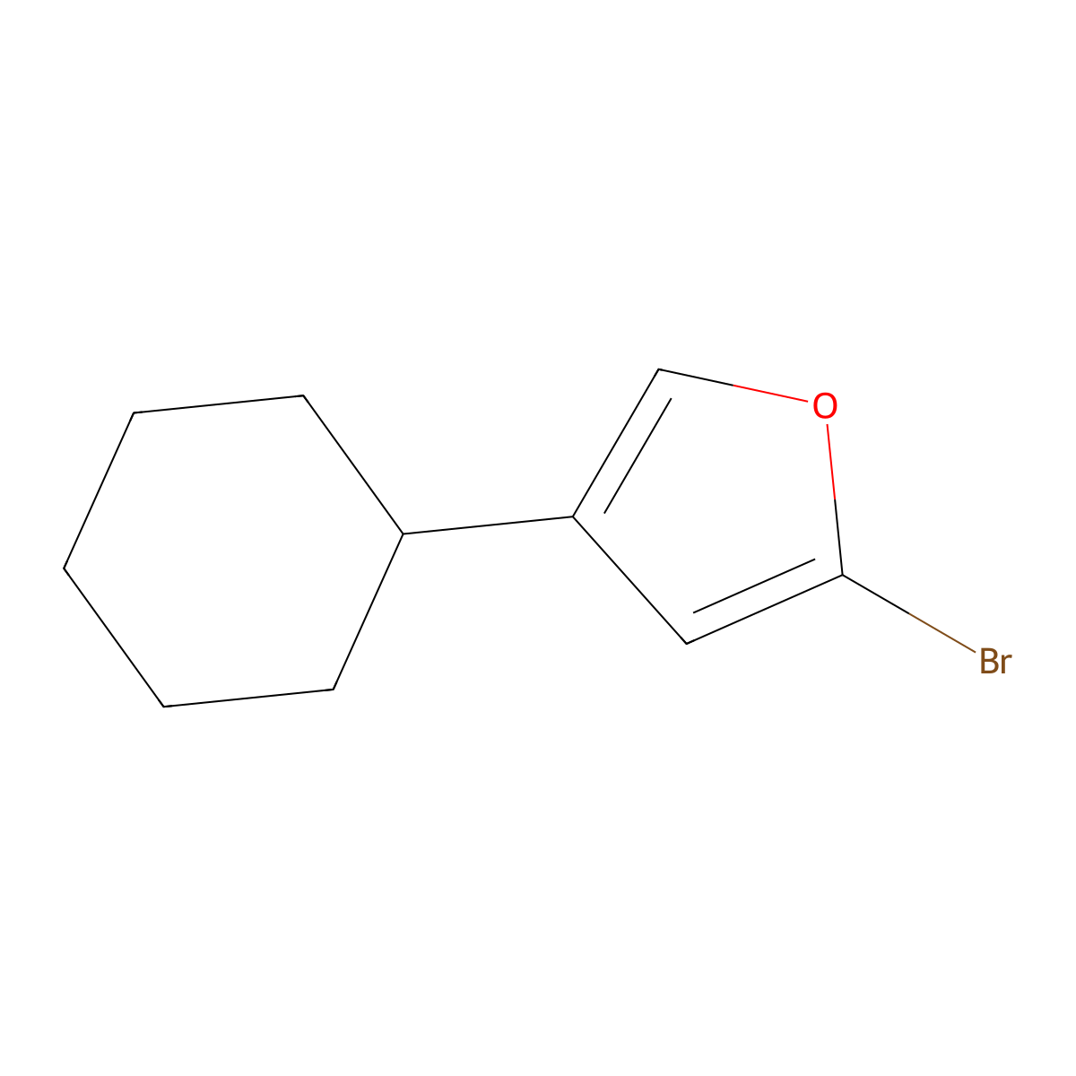 2-Bromo-4-(cyclohexyl)furan molecular structure, CAS 1159818-67-3