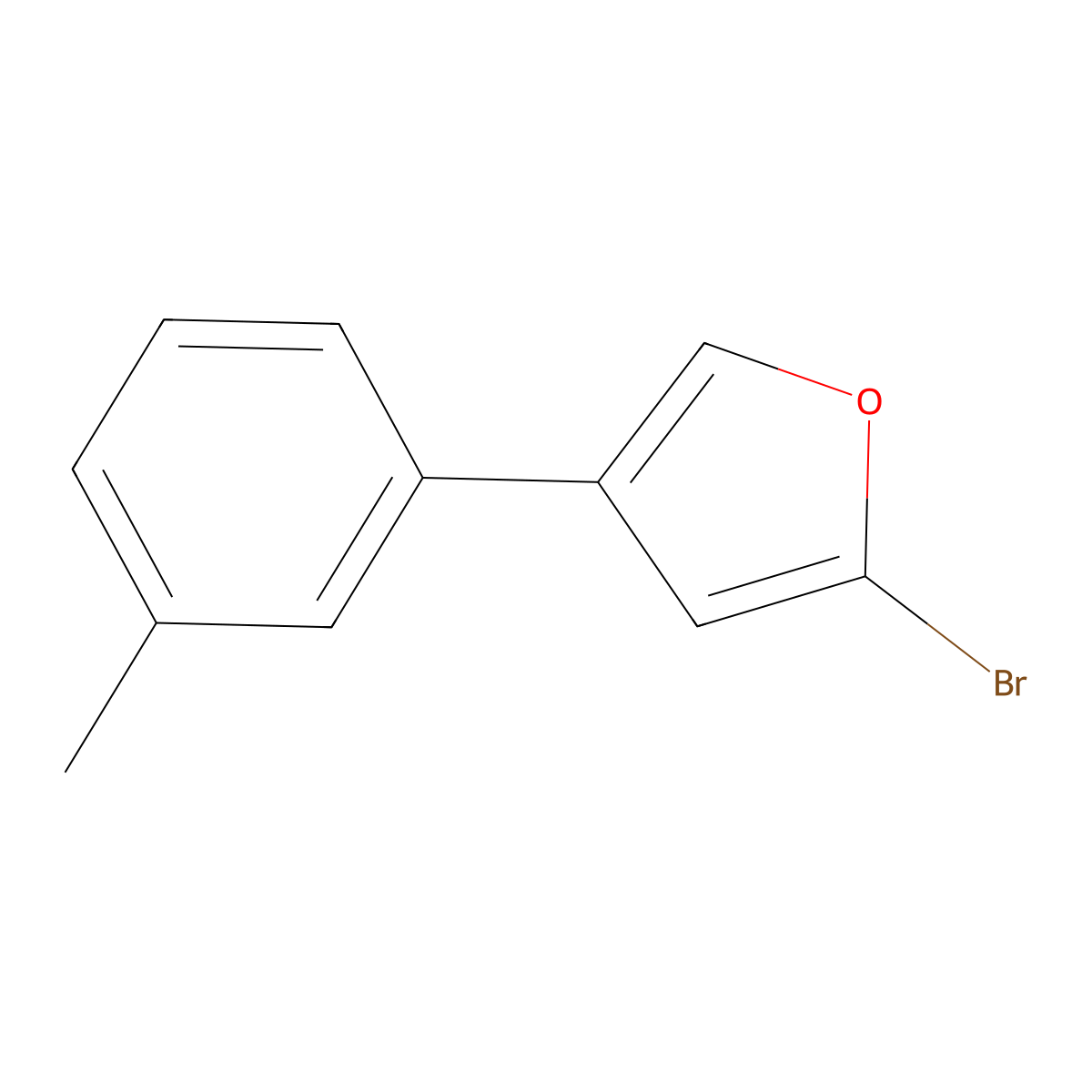2-Bromo-4-(3-tolyl)furan molecular structure, CAS 1159818-77-5