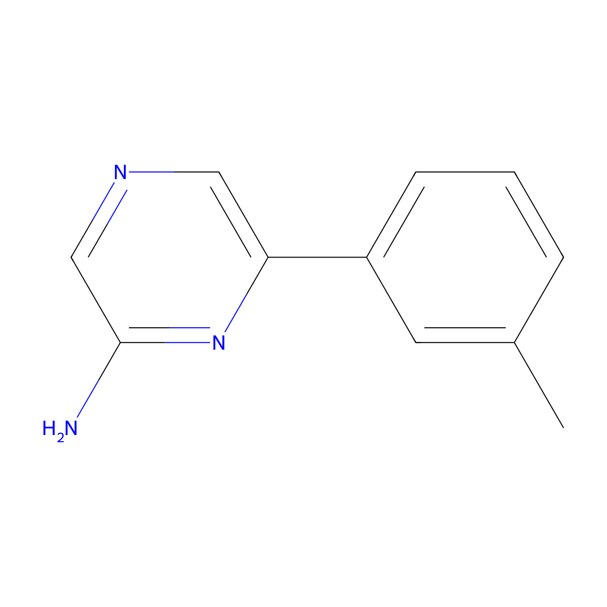 6-(m-Tolyl)pyrazin-2-amine molecular structure, CAS 1159818-80-0