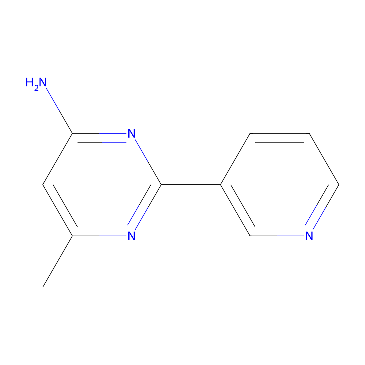 4-Amino-6-methyl-2-(3-pyridyl)pyrimidine molecular structure, CAS 1159818-82-2