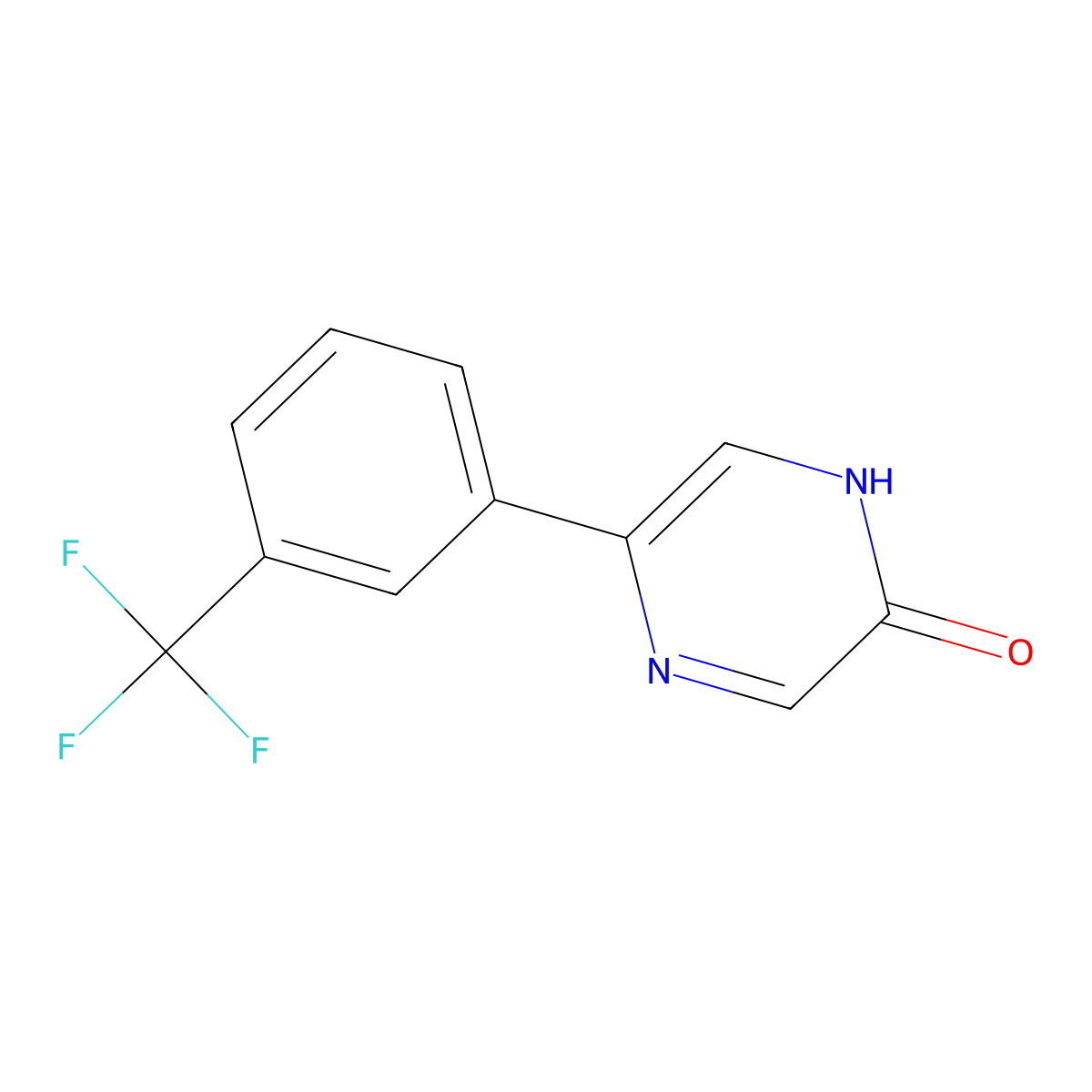 5-(3-Trifluoromethylphenyl)-2-hydroxypyrazine molecular structure, CAS 1159818-83-3