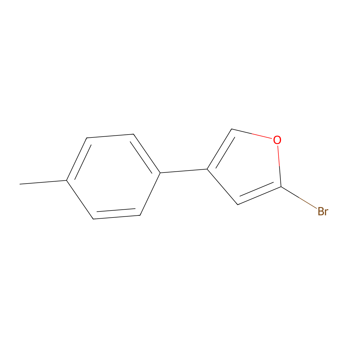 2-Bromo-4-(4-tolyl)furan molecular structure, CAS 1159818-85-5