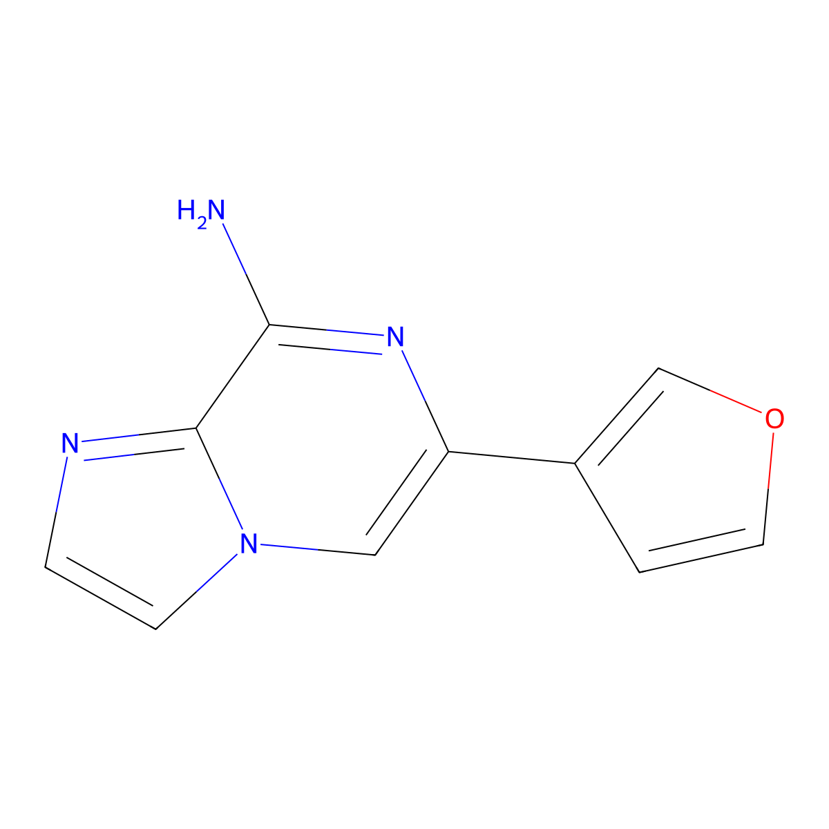 8-Amino-6-(3-furyl)imidazo[1,2-a]pyrazine molecular structure, CAS 1159818-91-3