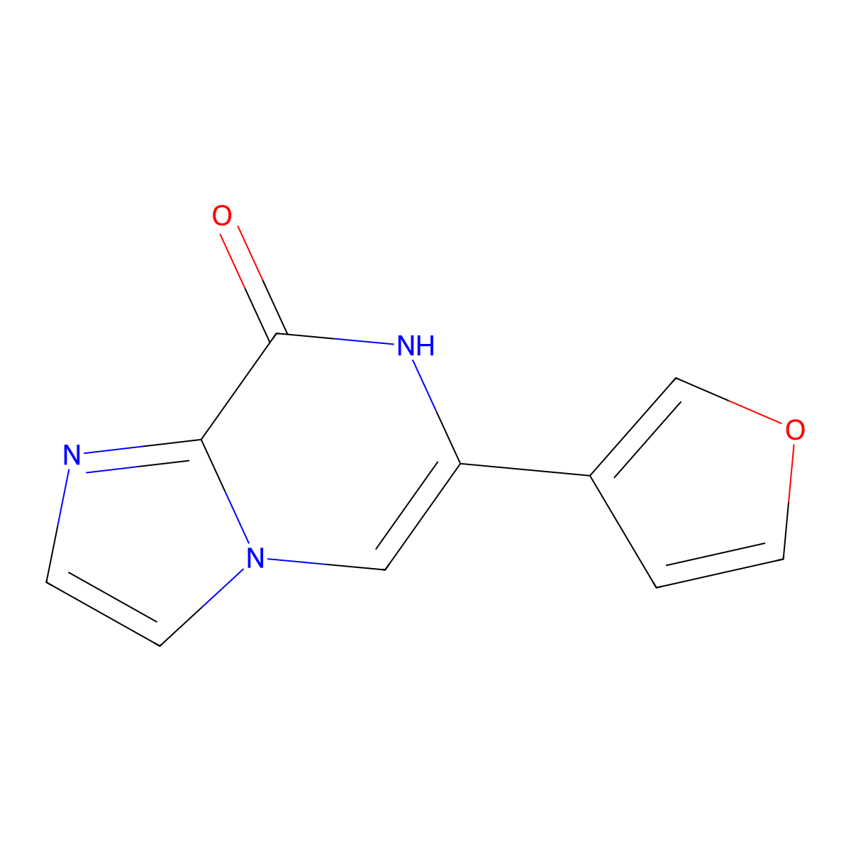 8-Hydroxy-6-(3-furyl)imidazo[1,2-a]pyrazine molecular structure, CAS 1159818-96-8