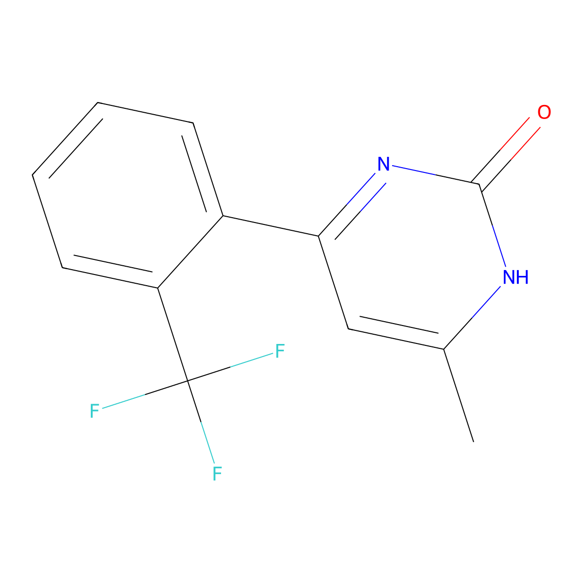 2-Hydroxy-6-(2-trifluoromethylphenyl)-4-methylpyrimidine molecular structure, CAS 1159819-00-7