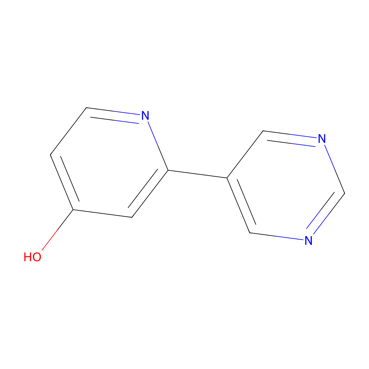 4-Hydroxy-2-(5-pyrimidyl)pyridine molecular structure, CAS 1159819-02-9