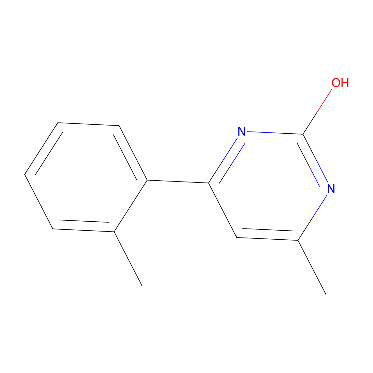 2-Hydroxy-6-(2-tolyl)-4-methylpyrimidine molecular structure, CAS 1159819-07-4