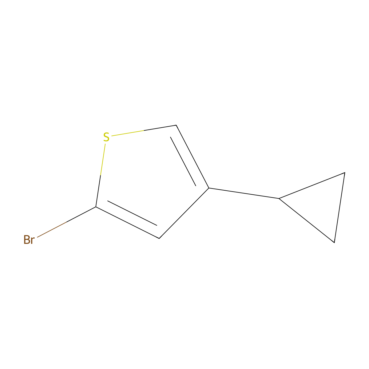 2-Bromo-4-(cyclopropyl)thiophene molecular structure, CAS 1159819-08-5