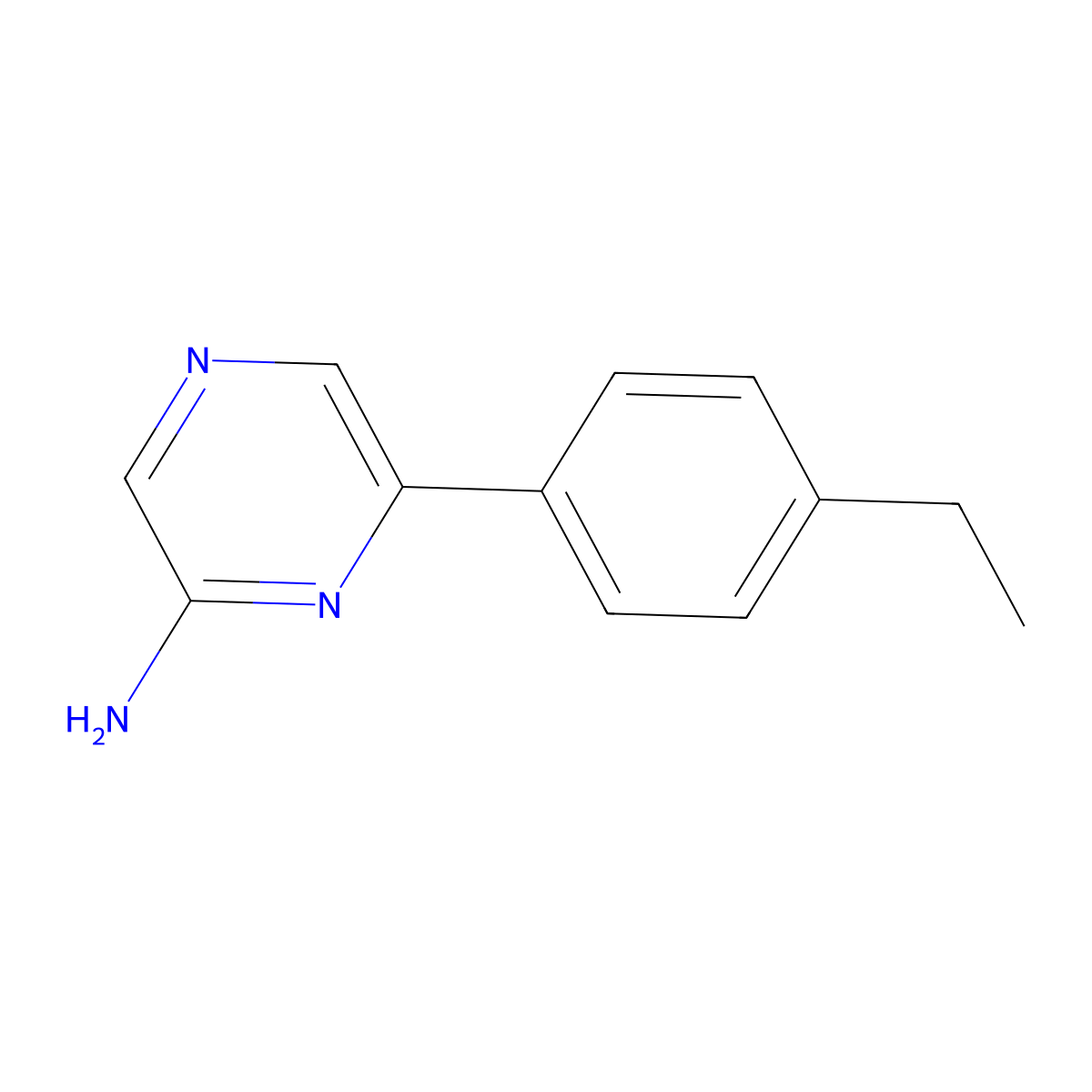 6-(4-Ethylphenyl)pyrazin-2-amine molecular structure, CAS 1159819-09-6