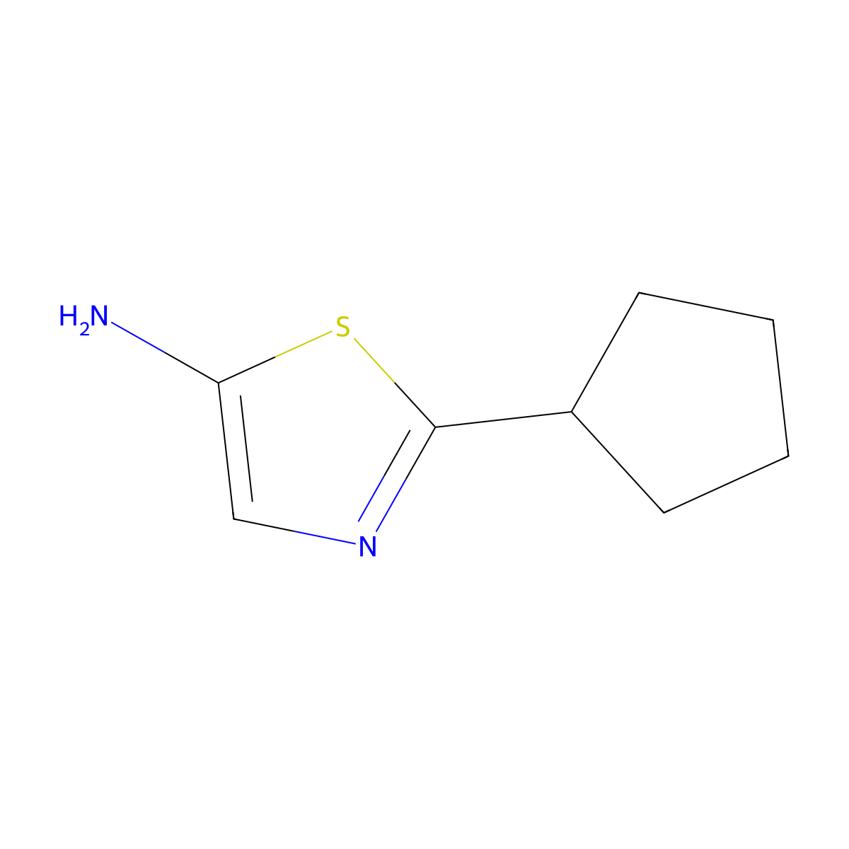 2-Cyclopentylthiazol-5-amine molecular structure, CAS 1159819-10-9