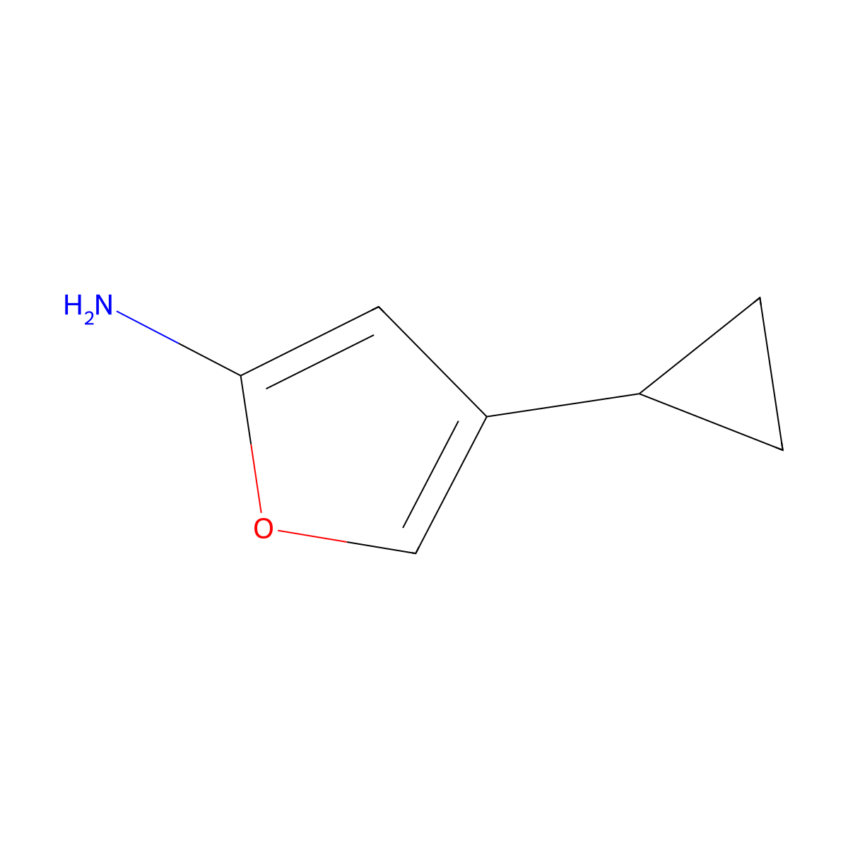 2-Amino-4-(cyclopropyl)furan molecular structure, CAS 1159819-12-1