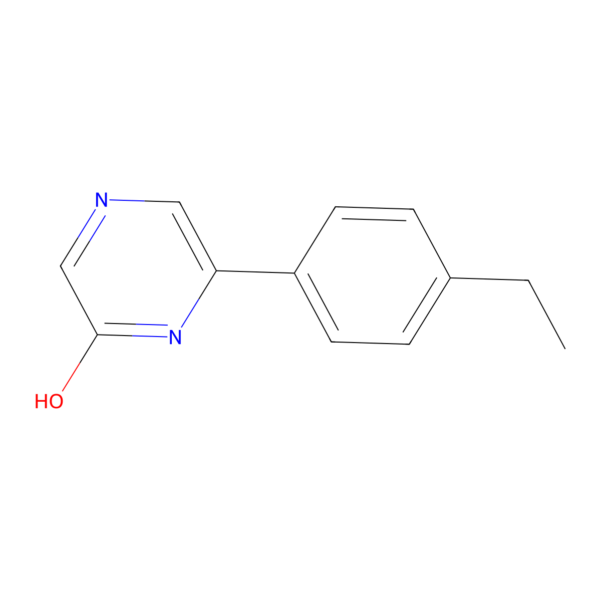 2-Hydroxy-6-(4-ethylphenyl)pyrazine molecular structure, CAS 1159819-14-3