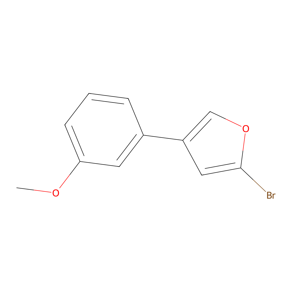 2-Bromo-4-(3-methoxyphenyl)furan molecular structure, CAS 1159819-15-4