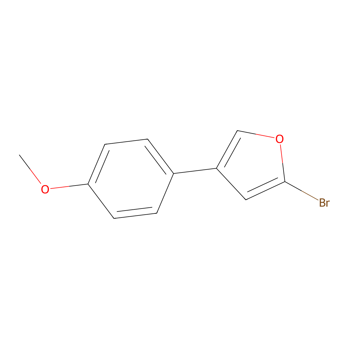 2-Bromo-4-(4-methoxyphenyl)furan molecular structure, CAS 1159819-19-8